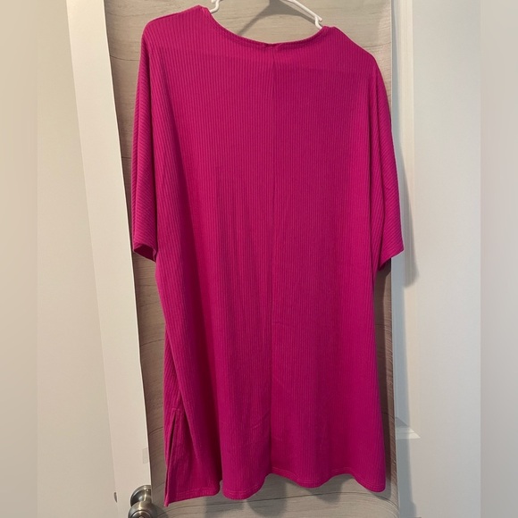 Honeyme Fuchsia Ribbed Cardigan - Picture 4 of 6